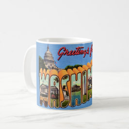 Washington DC Retro-Postkarten-Tasse Kaffeetasse