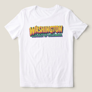 Washington DC Retro-Typografie Tri-Blend Shirt