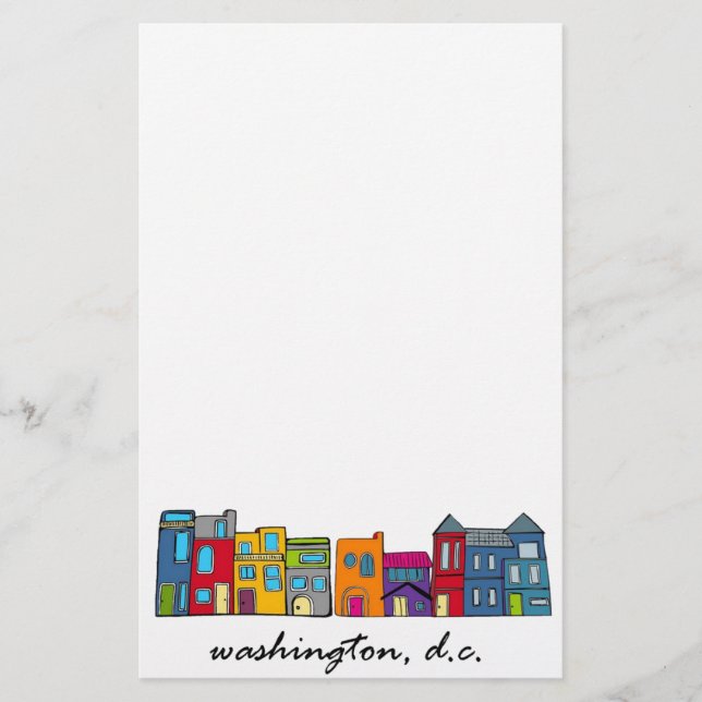 Washington DC Row House Briefpapier (Vorderseite)
