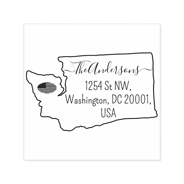 Washington DC Rücksendeadresse Custom Permastempel (Design)