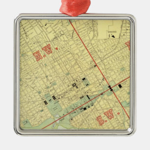 Washington, DC Silbernes Ornament