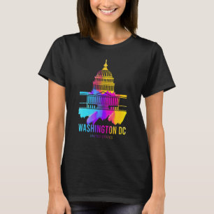Washington DC Skyline Aquarell-Souvenirs US Kapit T-Shirt