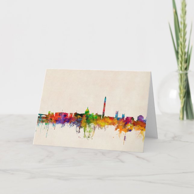 Washington DC Skyline Cityscape Karte (Vorderseite)