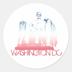 Washington DC Skyline Design Runder Aufkleber