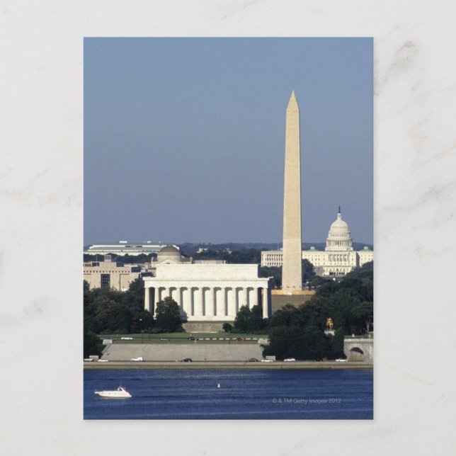 Washington DC Skyline mit US-Gebäude zur Hauptstad Postkarte (Vorderseite)