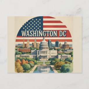 Washington DC Skyline Postkarte
