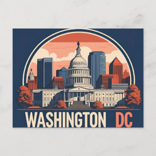 Washington DC Skyline Postkarte