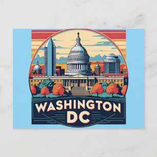 Washington DC Skyline Postkarte