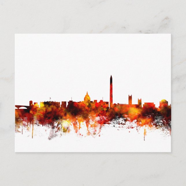 Washington DC Skyline Postkarte (Vorderseite)