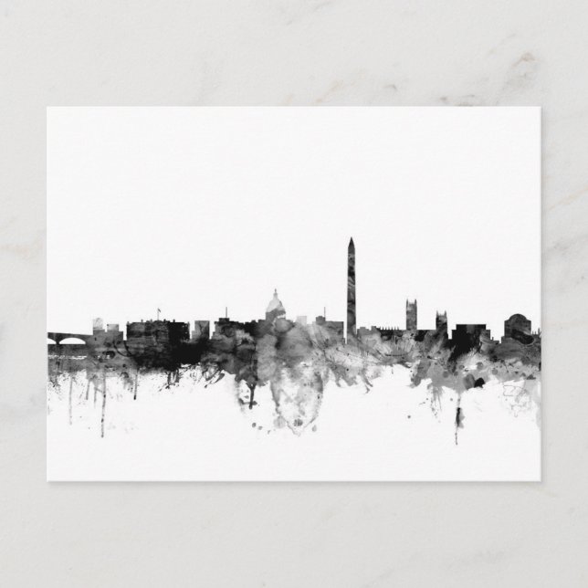 Washington DC-Skyline Postkarte (Vorderseite)