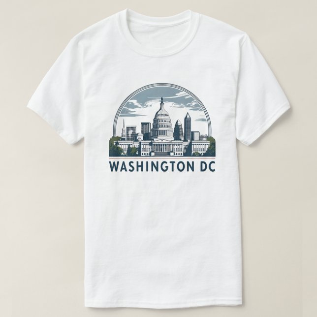 Washington DC Skyline T-Shirt (Design vorne)