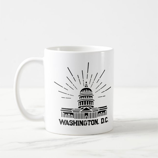 Washington Dc Skyline United Staaten Hauptstadt Kaffeetasse (Links)
