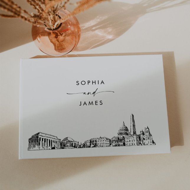 Washington DC Skyline Wedding Guest Book Gästebuch (Von Creator hochgeladen)