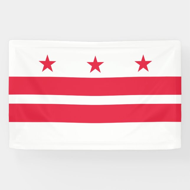 Washington DC Staatsflagge Banner (Horizontal)