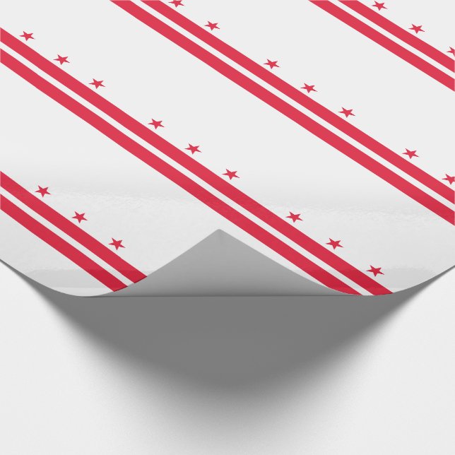 Washington DC Staatsflagge Geschenkpapier (Ecke)
