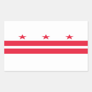 Washington DC Staatsflagge Rechteckiger Aufkleber