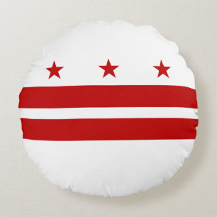 Washington DC Staatsflagge Rundes Kissen