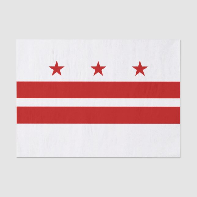 Washington DC Staatsflagge Seidenpapier (Vorderseite)