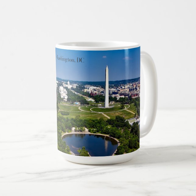 Washington DC Stadtsilhouette Kaffeetasse (VorderseiteRechts)
