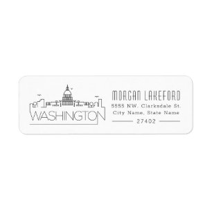 Washington DC Stylized Skyline  