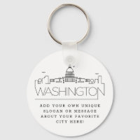 Washington DC Stylized Skyline | Benutzerdefiniert