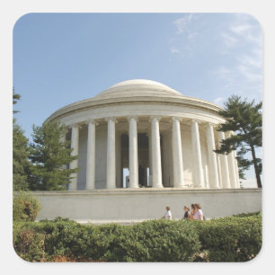 Washington, DC. Thomas Jefferson Memorial Quadratischer Aufkleber