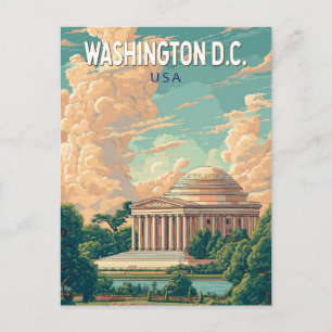 Washington DC Thomas Jefferson Memorial Reise Kuns Postkarte