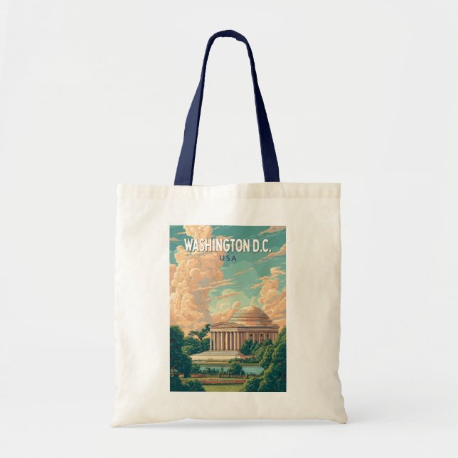 Washington DC Thomas Jefferson Memorial Travel Art Tragetasche (Vorne)