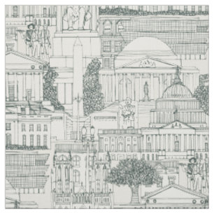 Washington DC Toile Balsam stark weiß Stoff