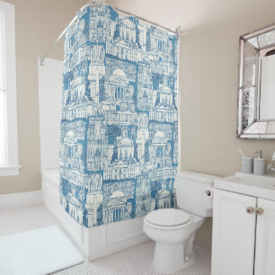 Washington DC Toile blau Duschvorhang