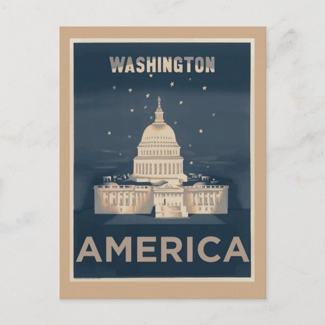 Washington DC Travel Postkarte (Vorderseite)