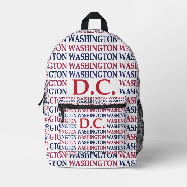 Washington DC Typografie Bedruckter Rucksack (Vorderseite)