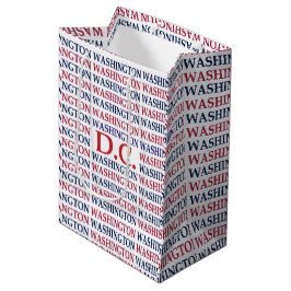 Washington DC Typografie Mittlere Geschenktüte