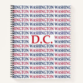 Washington DC Typografie Notizbuch