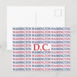 Washington DC Typografie Postkarte