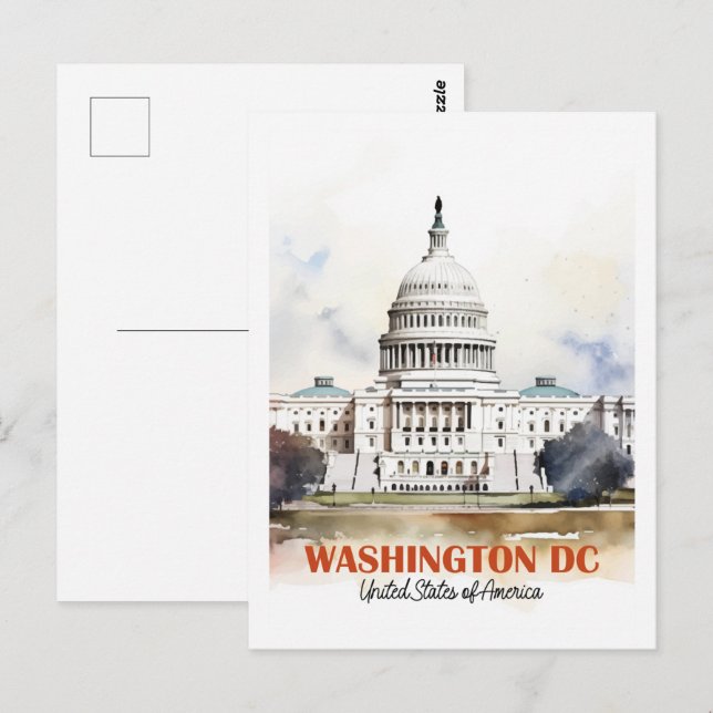 Washington DC USA Famous Travel Place Postkarte (Vorne/Hinten)
