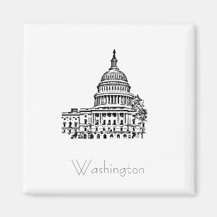 Washington DC USA Hauptstadt Magnet
