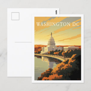 Washington DC USA Vintage berühmter Reiseort Postkarte