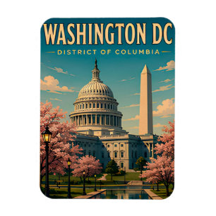 Washington DC USA Wahrzeichen Souvenir Magnet