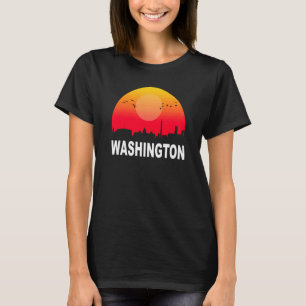 Washington DC Vintag Sunset Retro City Staat USA T-Shirt