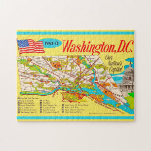 Washington DC Vintage 11x14 Kartenspiel