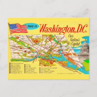 Washington DC Vintage-Karte Postkarte
