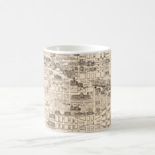 Washington DC Vintage-Karten-Tasse Kaffeetasse