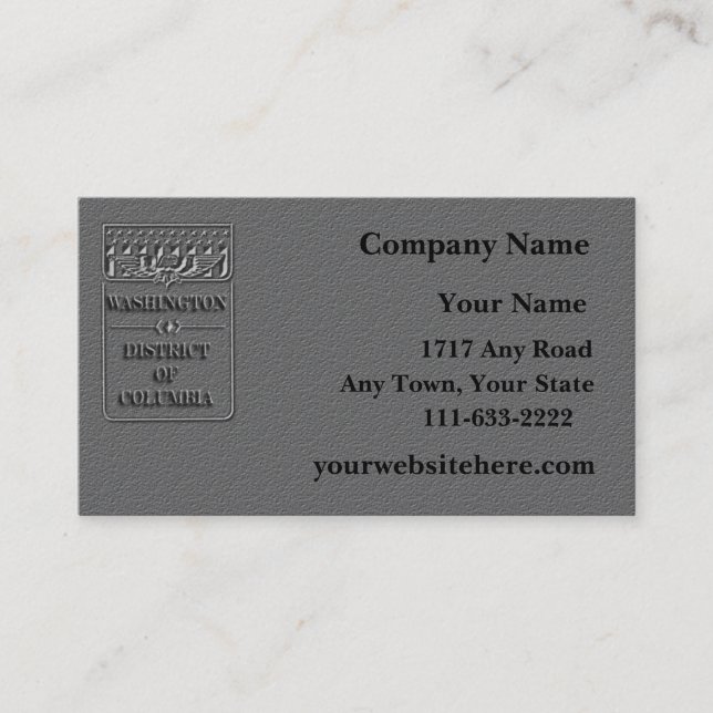 Washington DC Visitenkarte geschnitzten Stein Look (Vorderseite)