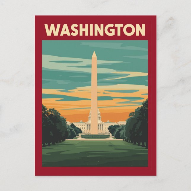 Washington DC Wahrzeichen Postkarte (Vorderseite)
