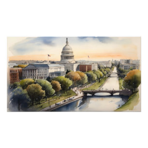 Washington DC Wasserfarbkunst Fotodruck