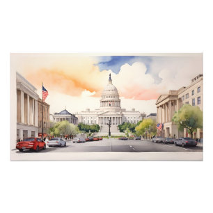 Washington DC Wasserfarbkunst Fotodruck