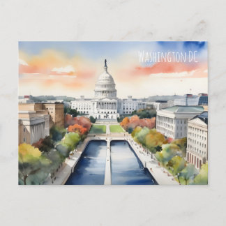 Washington DC Wasserfarbkunst Postkarte