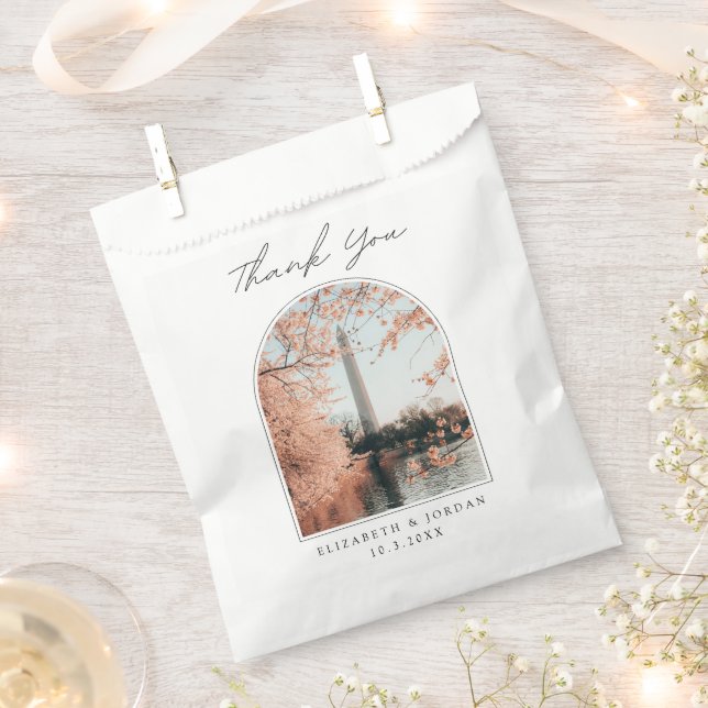 Washington DC Wedding Vielen Dank Foto Fevor Bag Geschenktütchen (Ausgeschnitten)