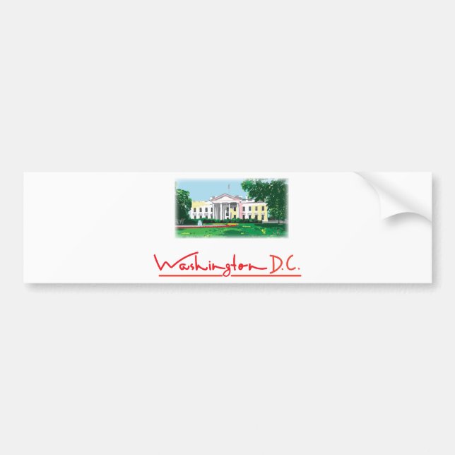 Washington DC - Weißes Haus Autoaufkleber (Vorne)